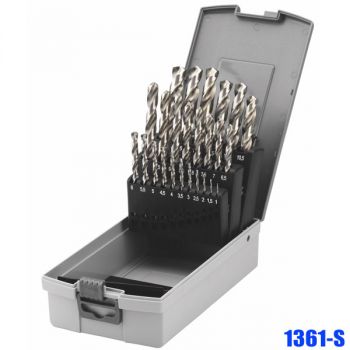 1361-S25 - Bộ mũi khoan sắt 19 hoặc 25 chi tiết, từ 1.0mm chuẩn DIN 1412 C