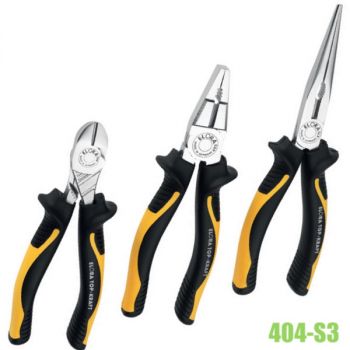 404S3 bộ kìm cơ khí nguội, gồm 3 cây, hộp dựng bằng giấy carton.
