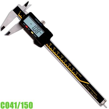 C041/150 Thước cặp điện tử inox 0 ÷ 150 mm, ngàm chính 40mm FERVI