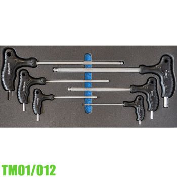 TM01/012 Bộ lục giác có tay cầm 6 cây 3-10mm cho tủ đồ nghề FERVI