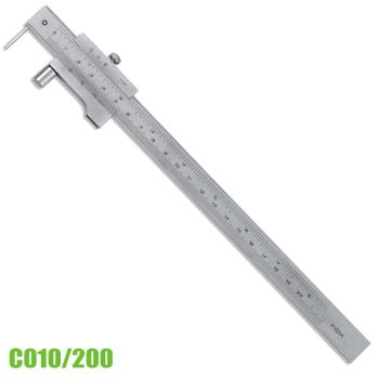 C010/200 Thước cặp cơ khí đánh dấu thang đo 0-200mm Fervi