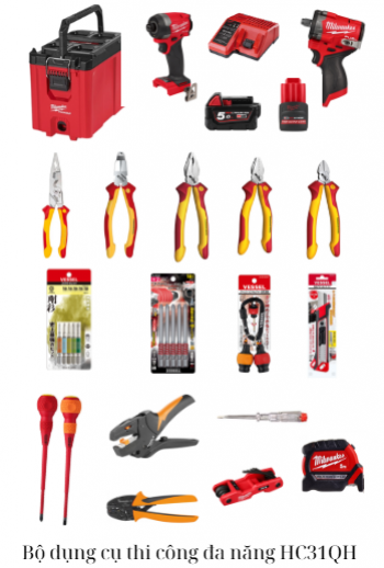 Bộ dụng cụ thi công đa năng HC31QH