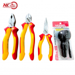 Bộ 3 kìm Wiha cách điện 1000V C02 (Wiha 38191, 45489, 26711 +Tặng cặp tô vít 20cm Vessel 202PS-1)