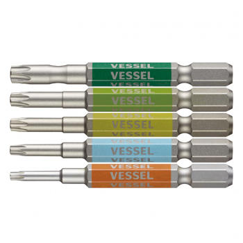 Bộ 5 mũi vít lục sao có lỗ GS5P-33/GS5P-34 Thương hiệu VESSEL Xuất xứ Nhật Bản I HCTOOLS